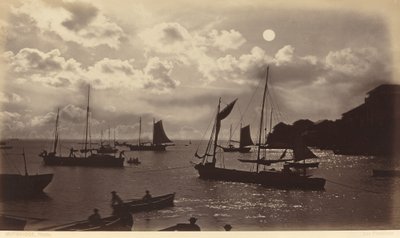 Moonlight Effect-Bay of Panama av Eadweard Muybridge