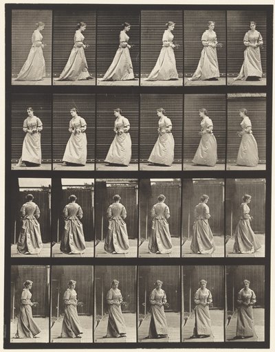 Plate 100. Svingende og oppgående trapper, 1885 av Eadweard Muybridge
