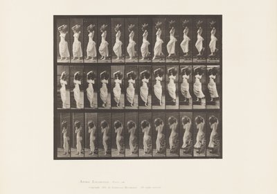 Plate 146. Synkende skråning, snu vannkrukke på venstre skulder av Eadweard Muybridge