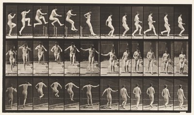 Plate 155. Hopp, løping, rett høydehopp av Eadweard Muybridge
