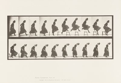 Plate 156. Hopping; Løpe rett høydehopp, 1885 av Eadweard Muybridge