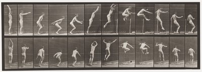 Plate 161. Hopping; Stående høydehopp av Eadweard Muybridge