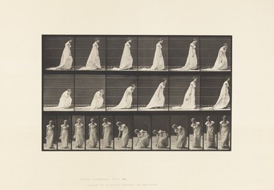 Plate 209. Bøye og løfte et håndtørkle, 1885 av Eadweard Muybridge