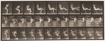 Plate 247. Sittende Plasser føttene på stolen av Eadweard Muybridge