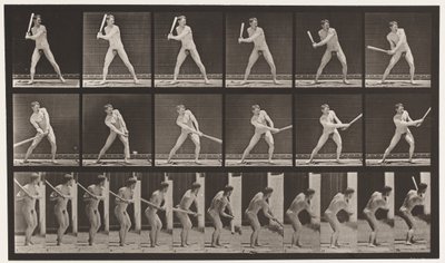 Plate 275.Base-ball; Batting (lav ball) av Eadweard Muybridge