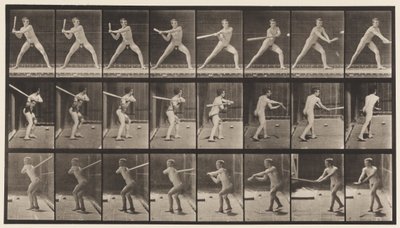 Plate 276. Base-ball; Batting av Eadweard Muybridge