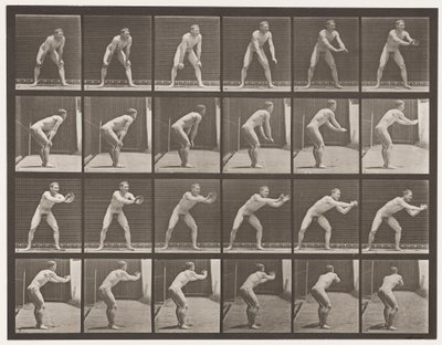 Plate 280.Base-ball; Fangst, 1885 av Eadweard Muybridge