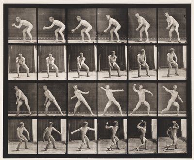 Plate 283.Base-ball; Fang og kast, 1885 av Eadweard Muybridge