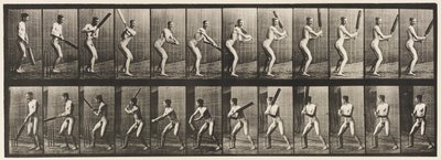Plate 293.Cricket; Batting; Back Cut, 1885 av Eadweard Muybridge