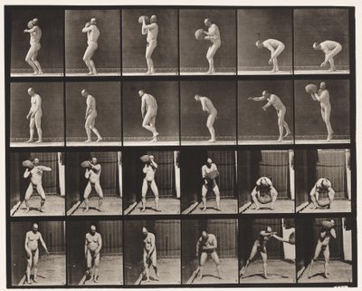 Plate 312. Heaving a 75-lb stein av Eadweard Muybridge