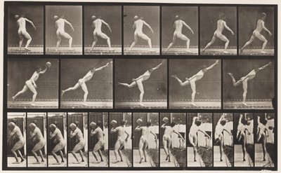 Plate 316. Heaving a 20-lb Rock, 1885 av Eadweard Muybridge