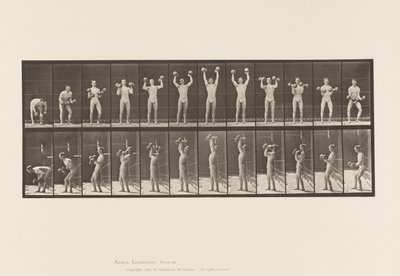 Tallerken 322. Mann som løfter manualer av Eadweard Muybridge