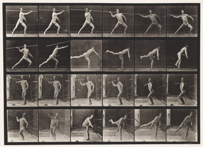 Plate 361. Kaste et spyd, 1872-1885 av Eadweard Muybridge