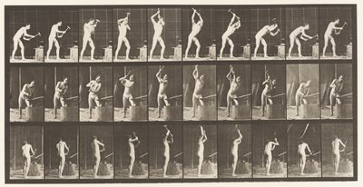 Plate 378. Smed, hamring på ambolt, to hender av Eadweard Muybridge