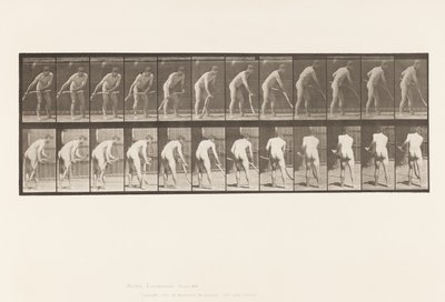 Tallerken 390. Bonde, Slår gress av Eadweard Muybridge