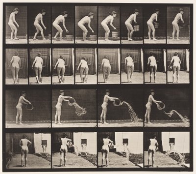 Tallerken 401. Tømmebøtte med vann av Eadweard Muybridge