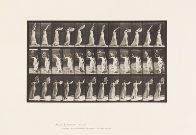 Plate 41. Gå, flørte en fan av Eadweard Muybridge