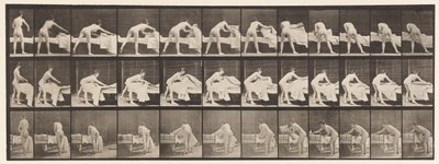 Tallerken 436. Oppredning av seng av Eadweard Muybridge