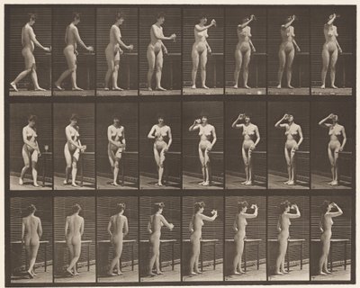 Tallerken 443. Drikker fra en beger mens du står av Eadweard Muybridge