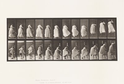 Plate 457. Tråkke på stolen og strekke seg opp av Eadweard Muybridge