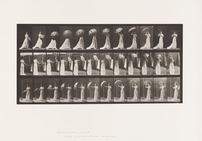 Tallerken 461. Åpne en parasoll og snu av Eadweard Muybridge