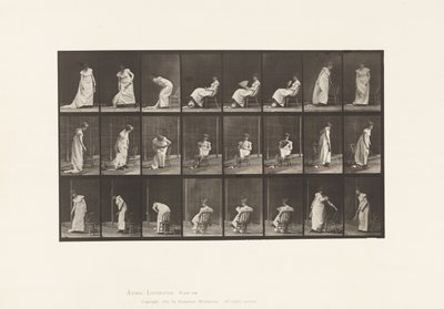 Plate 518.Sittende ned, reiser seg, etc., 1885 av Eadweard Muybridge
