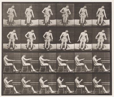 Plate 545. Kunstig induserte kramper; A,B, mens du sitter av Eadweard Muybridge