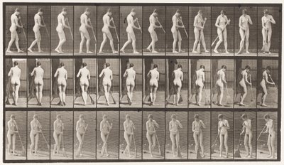 Plate 58. Å gå, snu seg og feie gulvet av Eadweard Muybridge