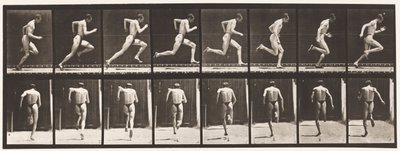 Plate 61. Løping i full hastighet (ufullkommen handling, sko) av Eadweard Muybridge