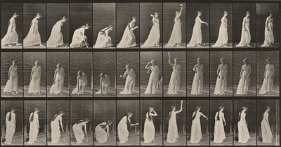 Tavle nummer 306. Å plukke opp en ball og kaste den av Eadweard Muybridge