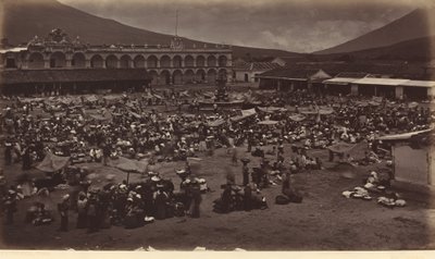 Plaza og visekongens palass-Antigua de Guatemala av Eadweard Muybridge