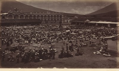 Plass og visekongens palass, Antigua Guatemala av Eadweard Muybridge