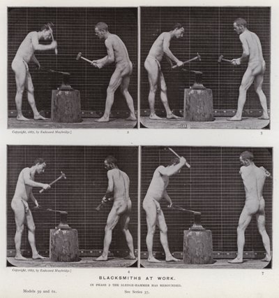Den menneskelige figuren i bevegelse: Smeder på jobb av Eadweard Muybridge