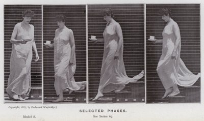 Den menneskelige figuren i bevegelse: utvalgte faser (s/hvitt-bilde) av Eadweard Muybridge