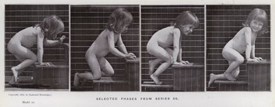 The Human Figure in Motion: Utvalgte faser fra serie 86 (s/hvitt-bilde) av Eadweard Muybridge