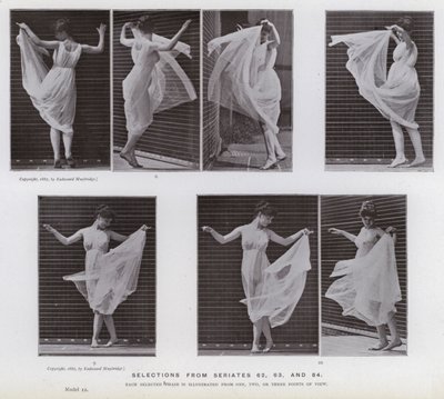 The Human Figure in Motion: Utvalg fra seriene 62, 63 og 64 (s/hvitt-bilde) av Eadweard Muybridge