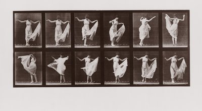 Kvinne danser, plate 107 fra Animal Locomotion, 1887 av Eadweard Muybridge