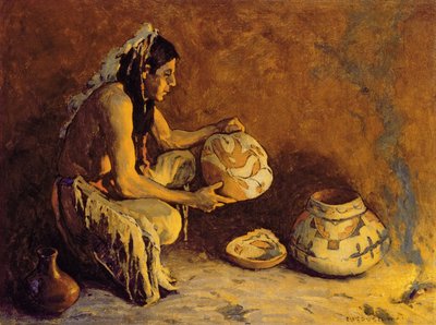 The Bird Jar, 1933 (olje på masonitt) av Eanger Irving Couse