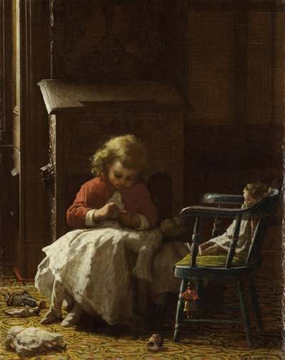 Familieomsorg, 1873 av Eastman Johnson