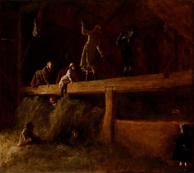 På høyloftet, ca. 1878 av Eastman Johnson