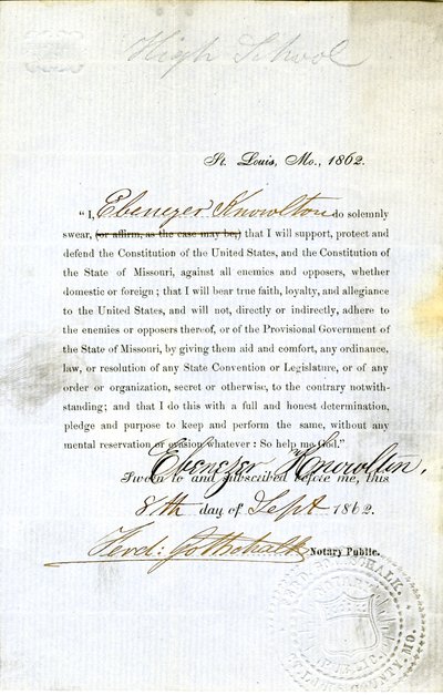 Lojalitetsed til Ebenezer Knowlton fra Missouri, County of St. Louis av Ebenezer Knowlton
