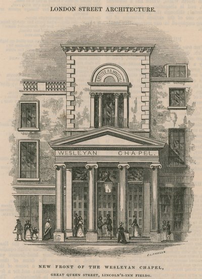 Ny front av Wesleyan Chapel, Great Queen Street, Lincoln