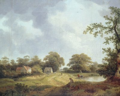 Suffolk Landscape (olje på lerret) av Ebenezer Tull