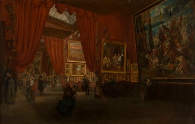 Utstilling av verk av Eugène Delacroix, på Martinet-galleriet, boulevard des..., 1864. av Ed. Albertini