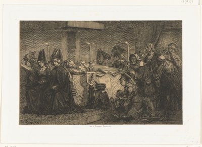Mary of Burgundy på sin staselige seng av Edgar Alfred Baes