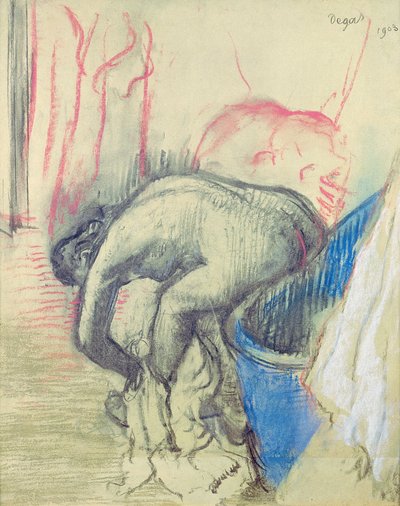 Etter badet av Edgar Degas