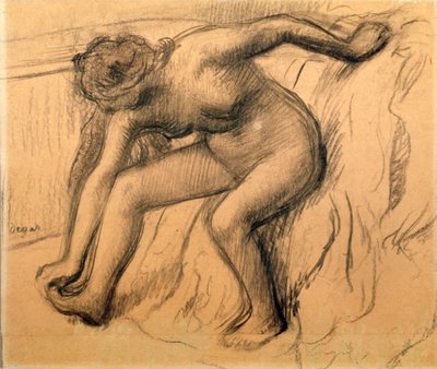 Etter badet, 1892. av Edgar Degas