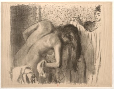 Etter badet av Edgar Degas