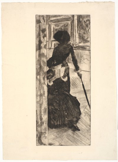 At the Louvre: Painting (Mary Cassatt) av Edgar Degas
