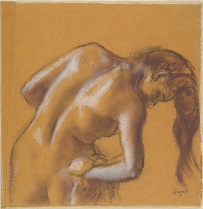 En badende som tørker seg av Edgar Degas